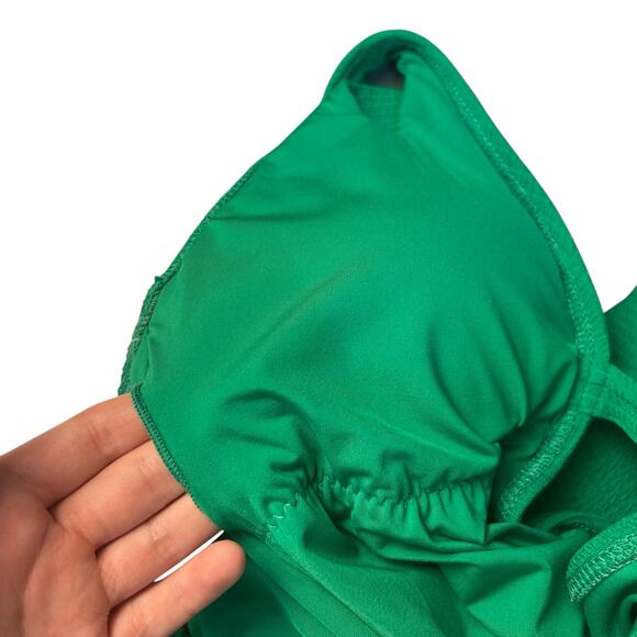 Becca Color Prism Textured One-Piece Swimsuit Green Women Medium NWT - Picture 7 of 10